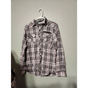 Mens 1775 small grey button up shirt